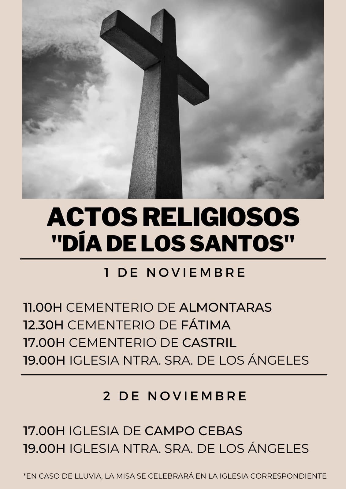 actos religiosos días santos castril